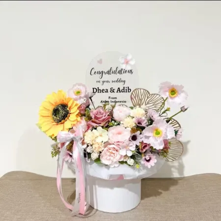 Bloom Box Akrilik Ucapan Wedding Teluknaga